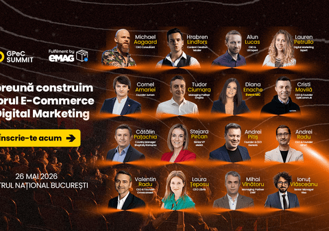 Agenda GPeC SUMMIT 26 Mai 2026 este publicată: 16 speakeri, Conferință, Expo, Networking și content practic despre ce funcționează acum și ce urmează în E-Commerce & Digital Marketing  