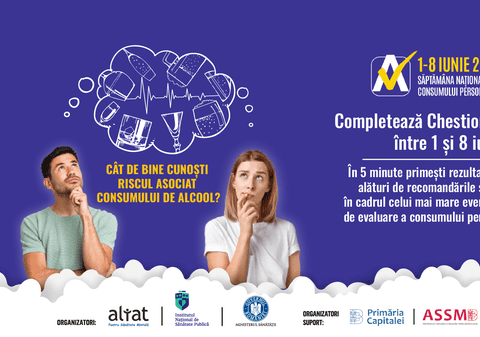 Săptămâna Naţională a Testării AUDIT, cel mai mare eveniment de evaluare a consumului de alcool, revine în toată țara, între 1-8 iunie 2026