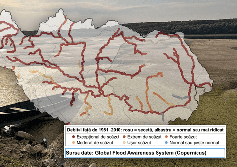 Dunărea, tot mai imprevizibilă: ce arată datele climatice despre viitorul fluviului și expunerea României la perioadele de secetă