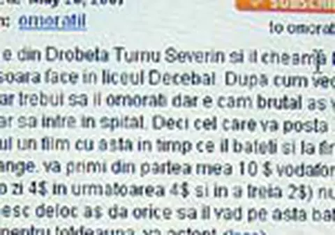 Recompensa de 10$, pusa pe capul unui elev