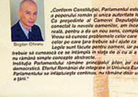 Olteanu si-a pus figura pe agendele deputatilor