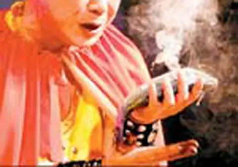 A fript pestele in palme