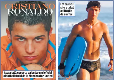 Cristiano Ronaldo îşi arată muşchii în calendar
