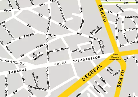 Stâlp căzut pe strada Orzari din Capitală