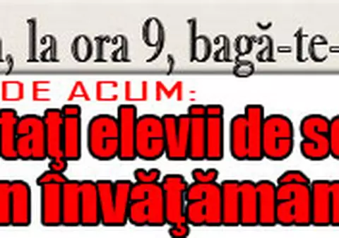 O 9 părere: Vor fi afectaţi elevii de seria de greve din învăţământ?
