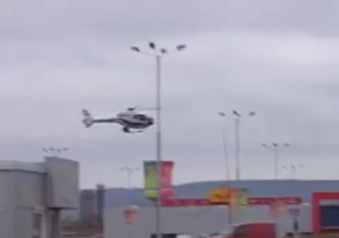 A mers cu elicopterul la cumpărături!