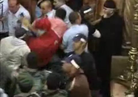 Video / "K1" în Biserica Sfântului Momânt din Ierusalim