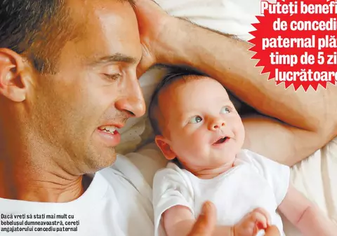 Aţi devenit tătic? Află la ce concediu ai dreptul