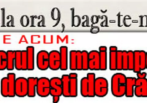 O 9 părere: Care este lucrul cel mai important pe care ţi-l doreşti de Crăciun?