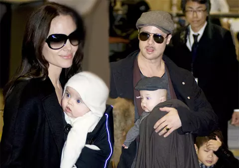 Gemenii Brangelina au fost scoşi pentru prima oară în public