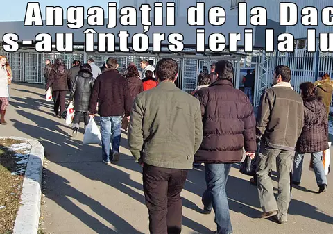 Muncitorii de la Dacia, trimişi din nou acasă