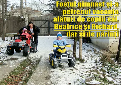 Drăgulescu şi-a dus copiii la munte