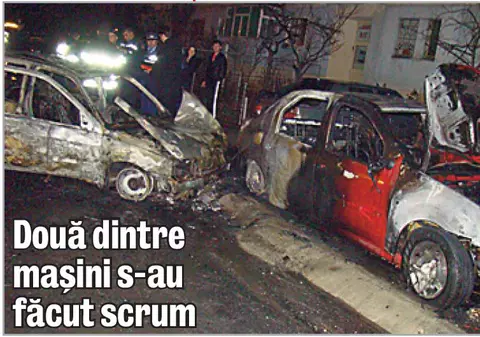 Hoţii, la un pas să ardă în maşina furată