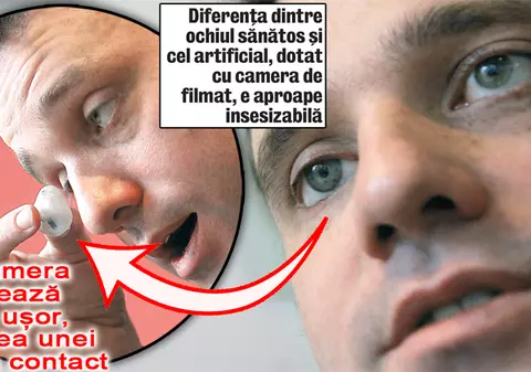 Şi-a pus cameră de filmat... în ochi