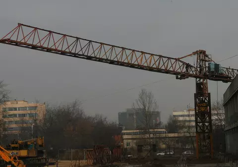 A fost lovită de macara