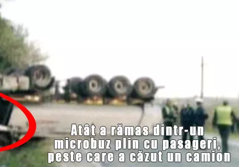 Accident cumplit la Constanţa - Microbuzul a fost strivit de un camion