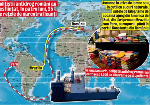 Cocaina vine în România cu... vaporul!