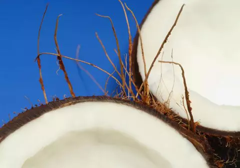 A spart patru nuci de cocos cu un deget 