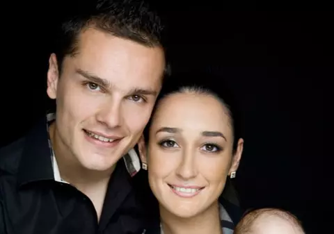 Lumea bună s-a înghesuit la botezul lui David Ioan, fiul Andreei şi al lui Vlad Munteanu