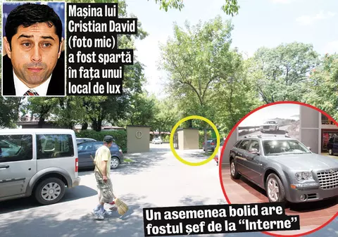 Aici a fost spartă maşina fostului ministru David