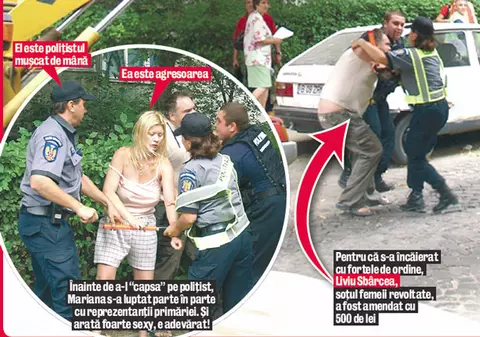 L-a muşcat de mână pe poliţist