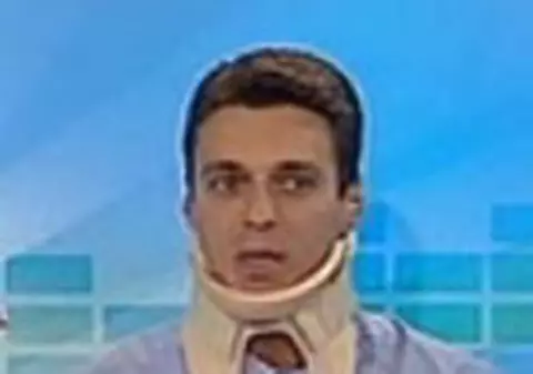 Video / Mircea Badea cu gâtul imobilizat