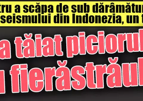 Şi-a tăiat piciorul cu fierăstrăul