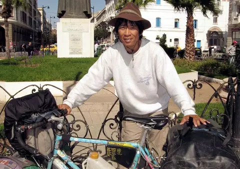 Un japonez a făcut înconjurul lumii pe bicicletă