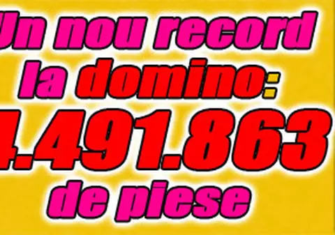 Olandezii au stabilit un nou record la domino: 4.491.863 de piese
