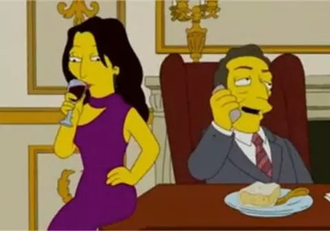 Soţii Sarkozy "joacă" în serialul "The Simpsons" - video