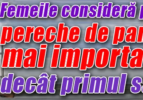 Femeile consideră prima pereche de pantofi mai importantă decât primul sărut