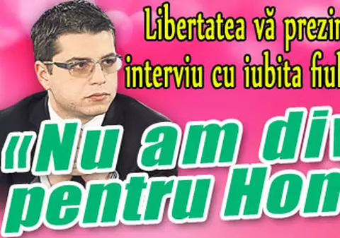 Iubita fiului lui Silviu Prigoană: «Nu am divorţat pentru Honorius»
