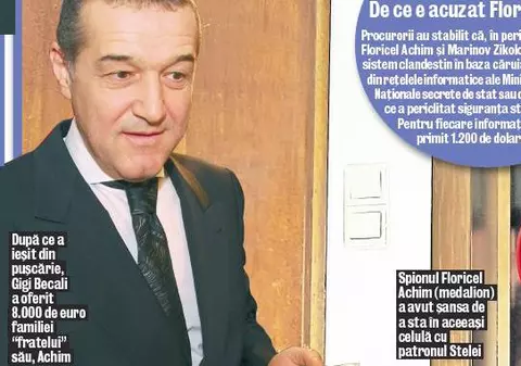 Becali nu şi-a uitat colegul de celulă!