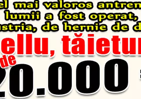 Bellu, tăietură de 20.000 €