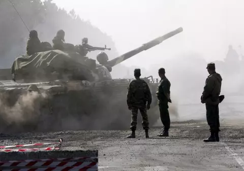 Panică în Georgia: ruşii au invadat capitala şi au omorât preşedintele