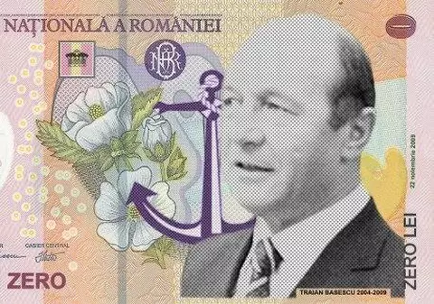 Băsescu a apărut pe bancnota de... zero lei