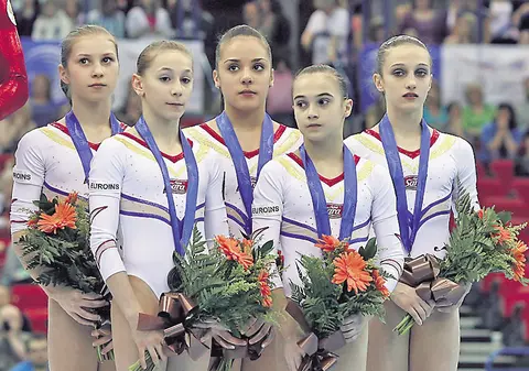 Echipa feminină de gimnastică a României a luat bronzul la Europene