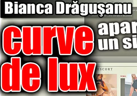 Bianca Drăguşanu apare pe un site de curve de lux