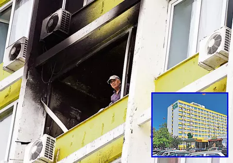 Hotelul primarului Constanţei, Radu Mazăre, a luat foc