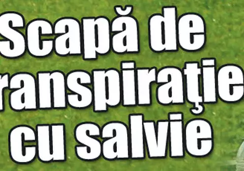 Scapă de transpiraţie cu salvie