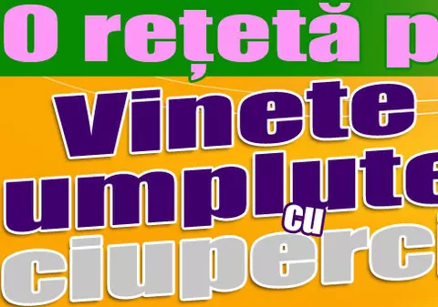 O reţetă pe zi - Vinete umplute cu ciuperci