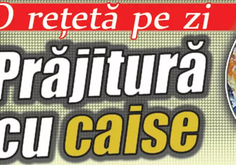 O reţetă pe zi: Prăjitură cu caise