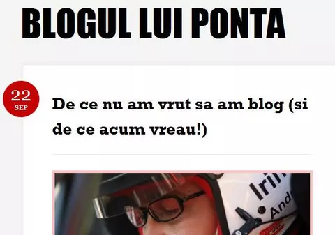 Victor Ponta şi-a făcut blog: "Nu am eu B1 al meu să îl înjur pe Băse, dar am blog"