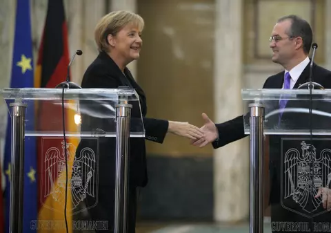 Cancelarul german Angela Merkel a venit a doua oară în România