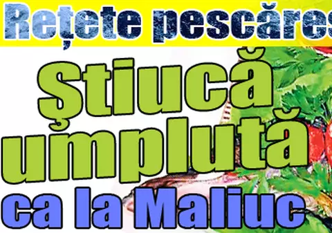 Pentru pescari -Reţete pescăreşti: ştiucă umplută ca la Maliuc