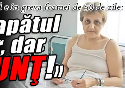Învăţătoarea Cristina Anghel e în greva foamei de 50 de zile: «Sunt la capătul puterilor, dar nu renunţ!»