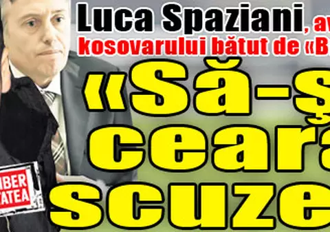 Exclusiv / Luca Spaziani, avocatul kosovarului bătut de Mutu, spune că există o singură cale de împăcare: «Să-şi ceară scuze!»