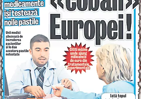 Marile companii de medicamente cheltuiesc sume uriaşe pentru teste pe «cobaii» umani | Directorii de spitale iau sute de mii de euro