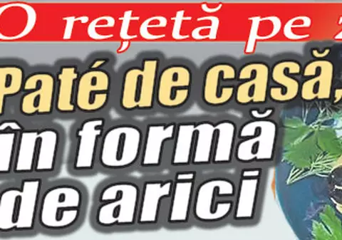 O reţetă pe zi - Paté de casă, în formă de arici