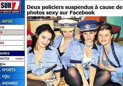 Poza cu nevestele poliţiştilor în uniforma soţilor a ajuns în presa internaţională